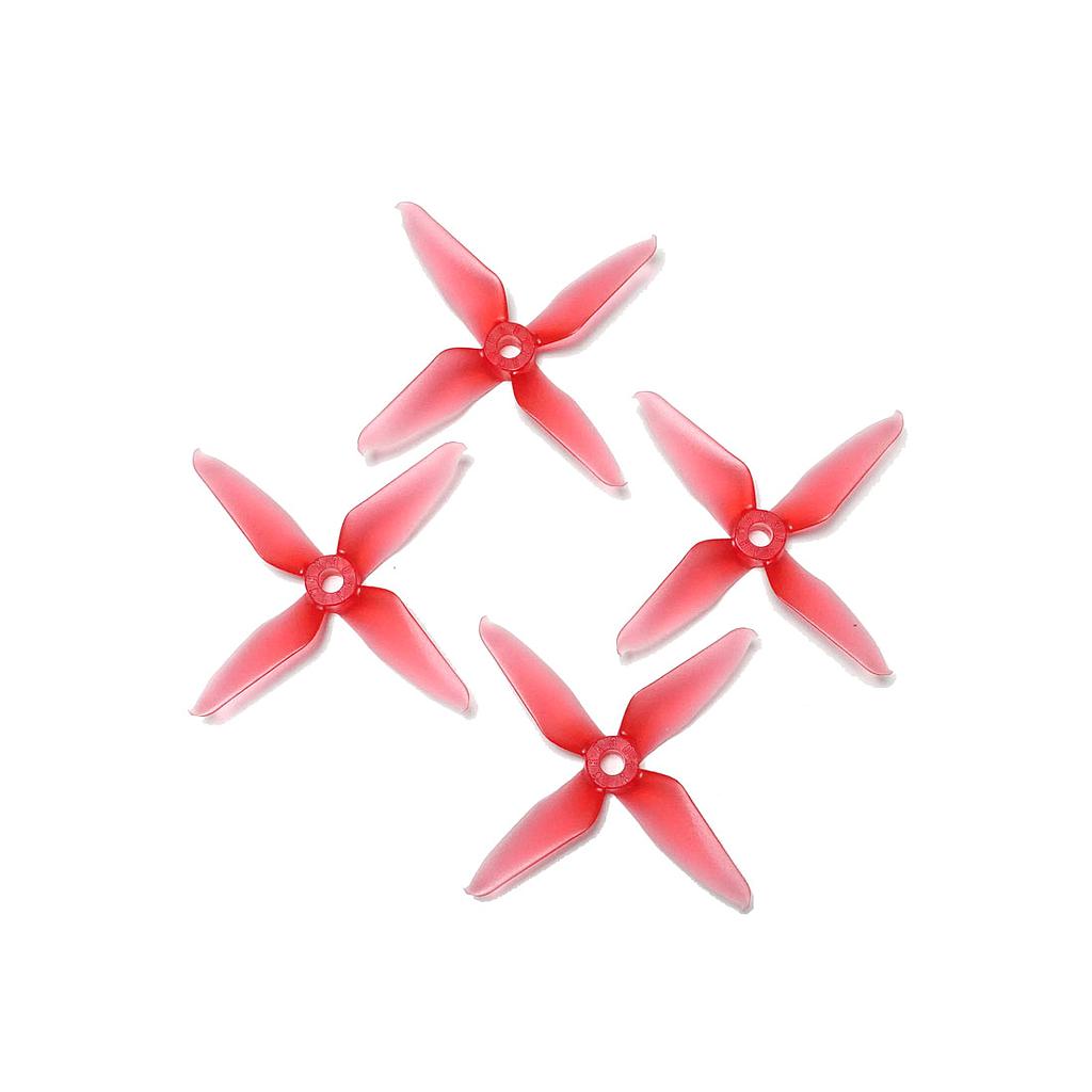 RaceKraft 3041 4 blade props clear red (2 pairs)