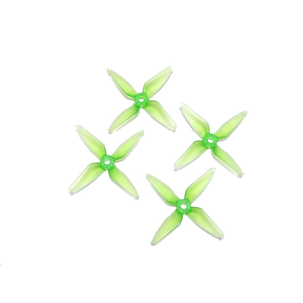 RaceKraft 3041 4 blade props clear green (2 pairs)