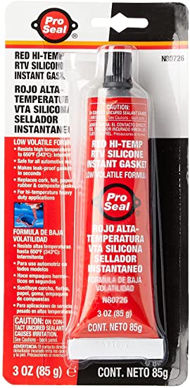 PRO SEAL N80726 RTV Red Hi-Temp Silicone Instant Gasket Sealant